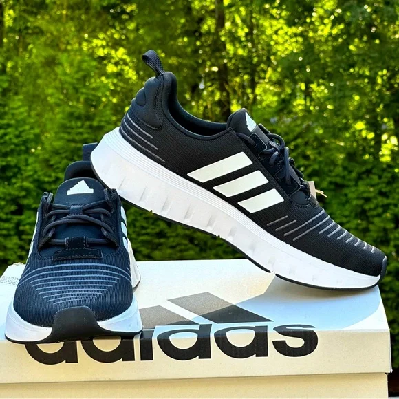 adidas Shoes New Adidas Youth Swift Run23 Black White Casual